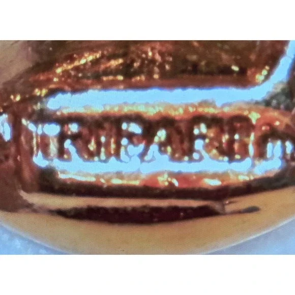 Vintage Trifari Rhinestone Jewelry Set, Choker, Earrings, Bracelet - Signed - Picture 9 of 11